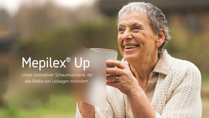 Dürfen wir vorstellen? Mepilex ® Up – unser neuer innovativer Schaumverband für exsudierende Wunden 